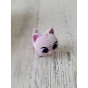 Pink mini flocked‎ cat baby diaper doll pet toy figure